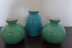 3 mini vaasjes + 3 gratis glazen vaasjes  - blauw mintgroen, Huis en Inrichting, Woonaccessoires | Vazen, Blauw, Ophalen of Verzenden