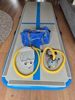Turnmat Airfloor Home 3 m- incl elektrische pomp en voetpomp, Ophalen, Zo goed als nieuw, Blauw, Materiaal