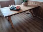 zeer mooie eettafel met zware houten kruispoten, Ophalen, 200 cm of meer, 50 tot 100 cm, Vijf personen of meer