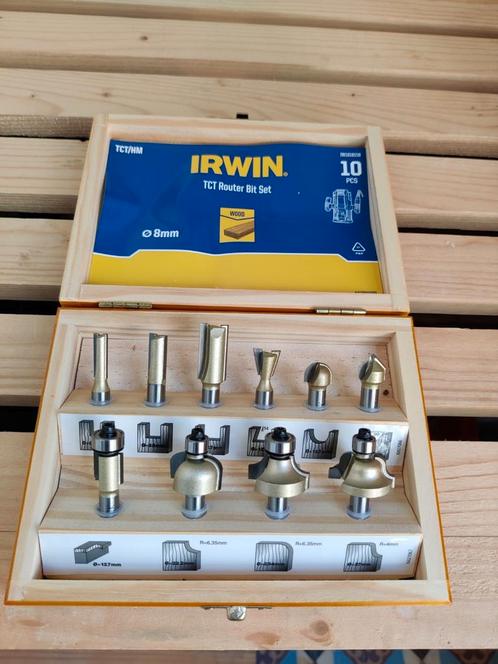 Irwin frezenset - 8mm - NIEUW!, Doe-het-zelf en Verbouw, Gereedschap | Freesmachines, Nieuw, Bovenfrees, Ophalen of Verzenden