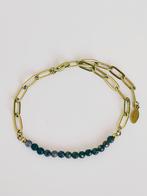 Prachtige armbabd met sapphire edelstenen, 18k rvs., Staal, Verzenden, Nieuw, Met edelsteen