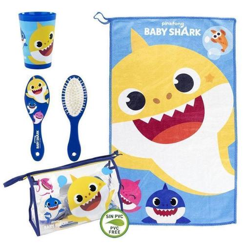 Baby Shark Toilettas Gevuld - 5 Delig - Pinkfong, Sieraden, Tassen en Uiterlijk, Toilettassen, Nieuw, Jongen of Meisje, Ophalen of Verzenden