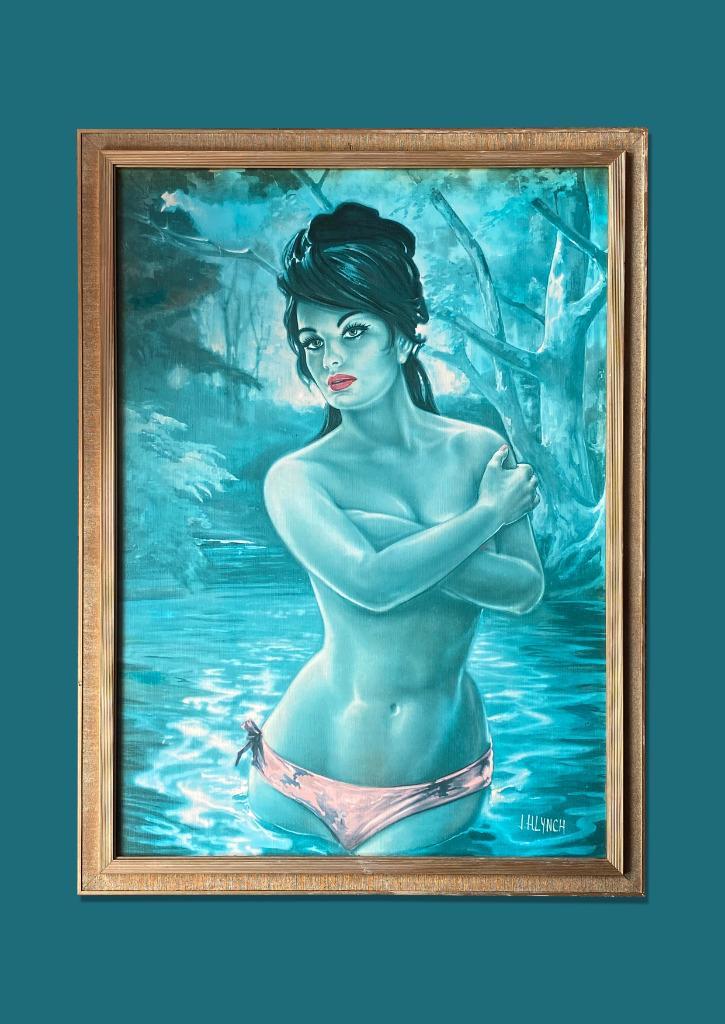 Jaren zestig J.H. Lynch bosnimf / 78 x 57 cm, Huis en Inrichting, Woonaccessoires | Schilderijen, Tekeningen en Foto's, Gebruikt