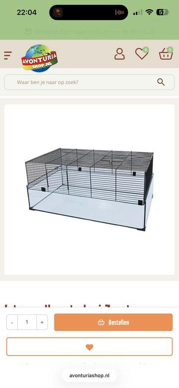 Kooi voor kleine knaagdieren incl. een aantal toebehoren beschikbaar voor biedingen