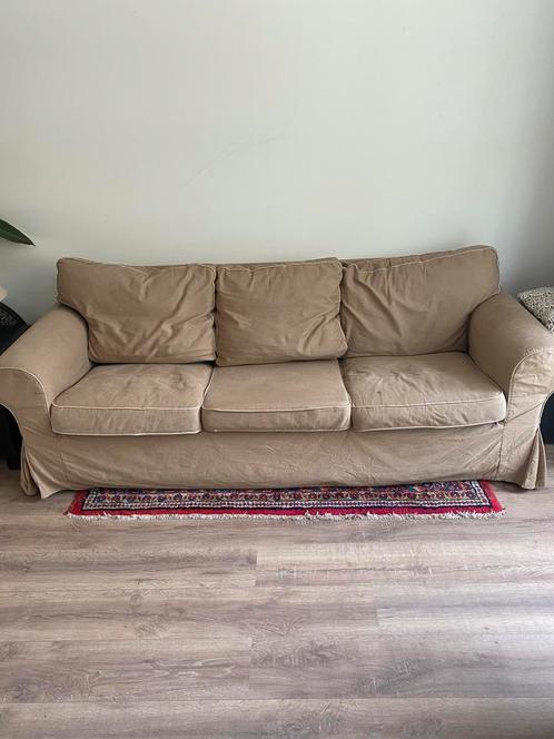 Gratis Ikea Ektorp 3zits beige, Huis en Inrichting, Banken | Bankstellen, Gebruikt, Rechte bank, Driepersoons, 150 cm of meer