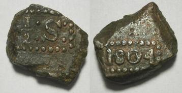 3] NI Bonk van ½ Stuiver 1804 beschikbaar voor biedingen