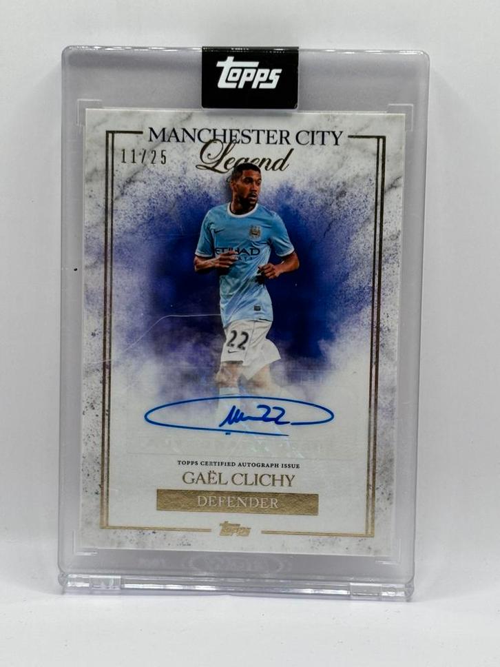 Gael Clichy - Topps forever - Auto /25 - Manchester legend, Hobby en Vrije tijd, Stickers en Plaatjes, Zo goed als nieuw, Plaatje