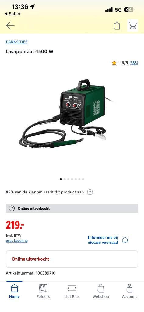 PARKSIDE Multifunctioneel Lasapparaat 4500 W Nieuw, Doe-het-zelf en Verbouw, Gereedschap | Lasapparaten, Nieuw, Overige typen