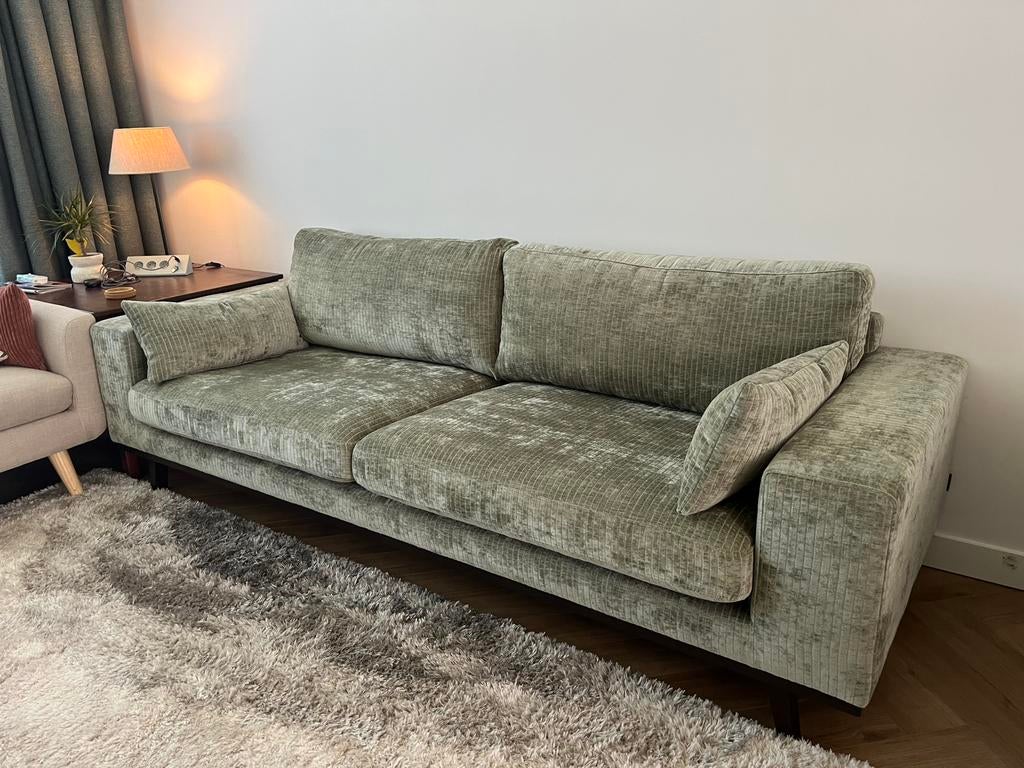 Nieuwe Torino Bank, groene ribstof, Ophalen, Nieuw, 75 tot 100 cm, Rechte bank