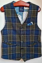 BOB  Company gilet ruit maat M/ L blauw groen uniek zgan, Kleding | Heren, Ophalen, Maat 52/54 (L), BOB Company, Blauw