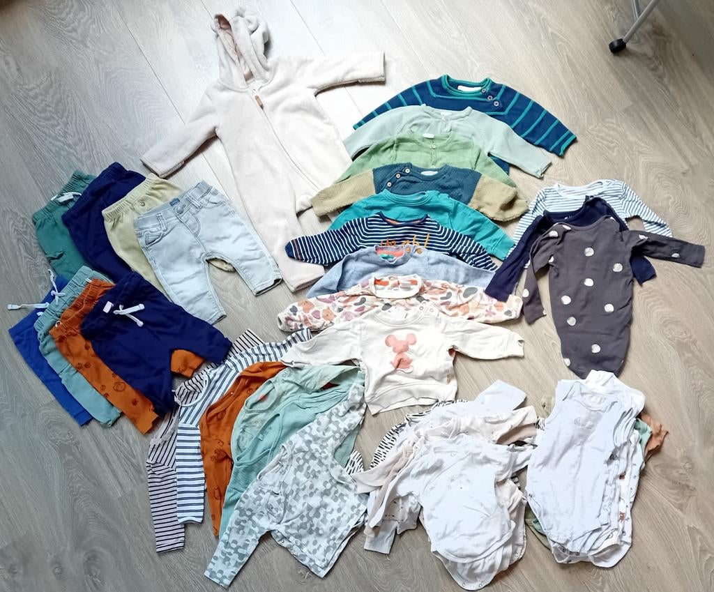 Kledingset maat 62 - 46 stuks, Ophalen of Verzenden, Gebruikt, Maat 62