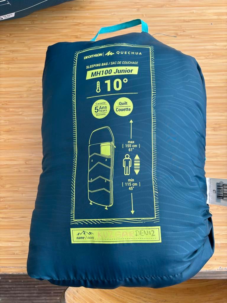 Decathlon Quechua MH100 Junior Slaapzak 10C, Ophalen of Verzenden, Zo goed als nieuw