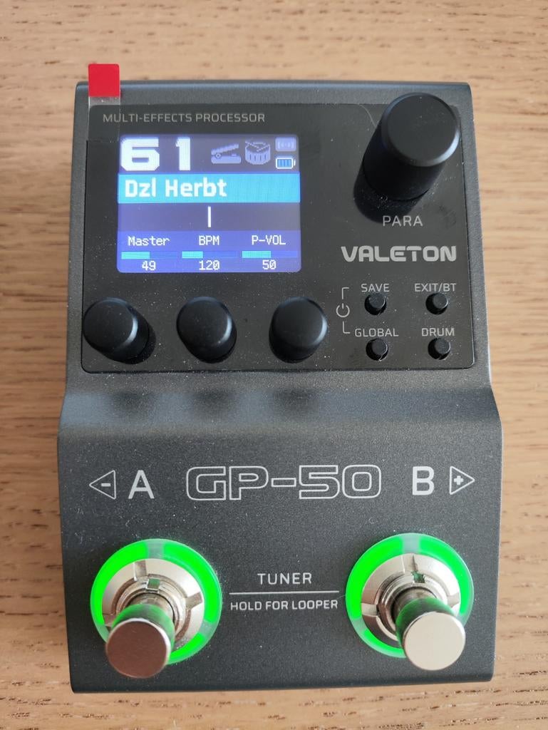 Valeton GP-50 Multi-effect Gitaarprocessor, Muziek en Instrumenten, Effecten, Ophalen of Verzenden, Zo goed als nieuw, Multi-effect