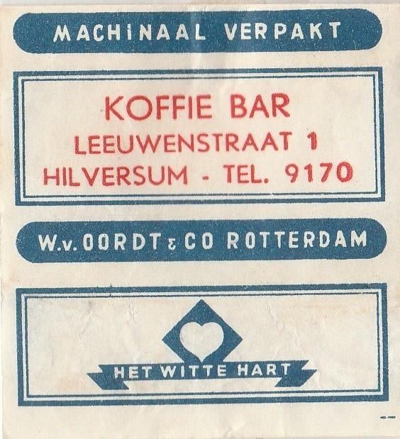 Koffie Bar Leeuwenstraat Hilversum, Verzamelen, Ophalen of Verzenden