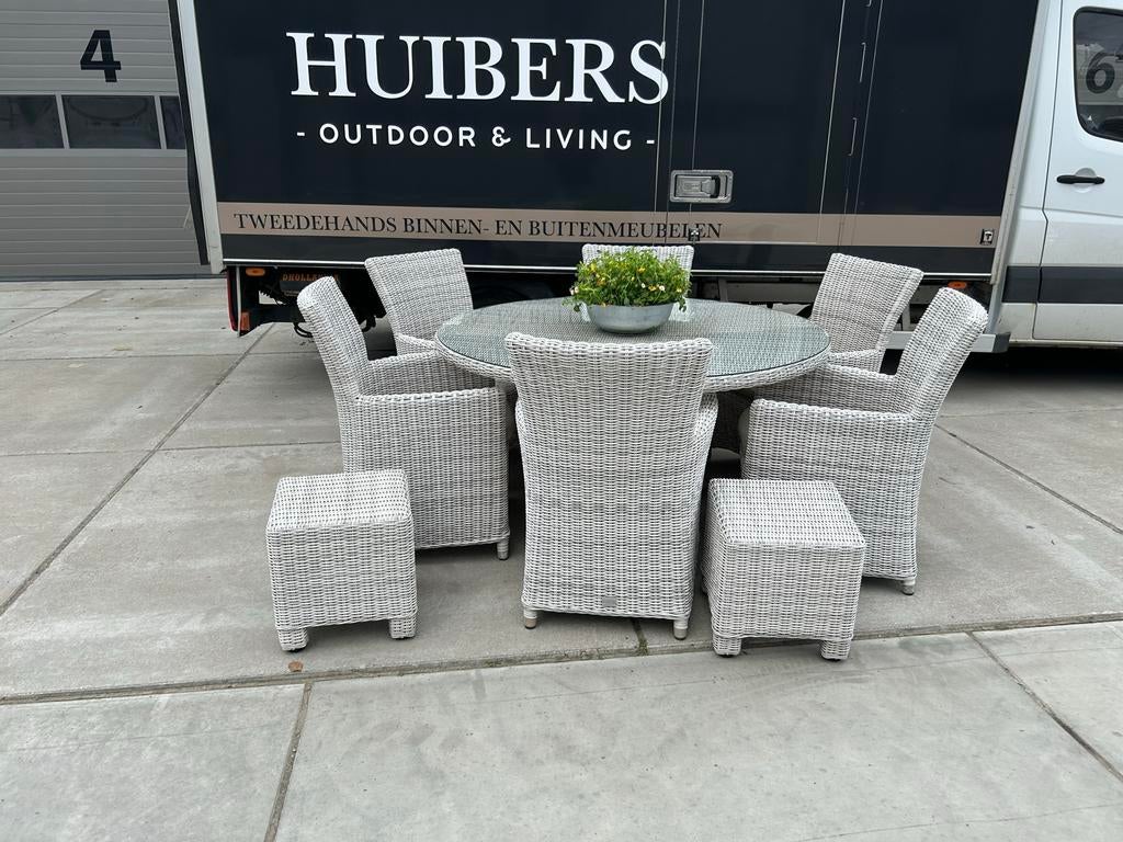 Luxe 4 Seasons Tuinset - Zo goed als nieuw, Tuin en Terras, ., 6 zitplaatsen, Ophalen of Verzenden, Zo goed als nieuw