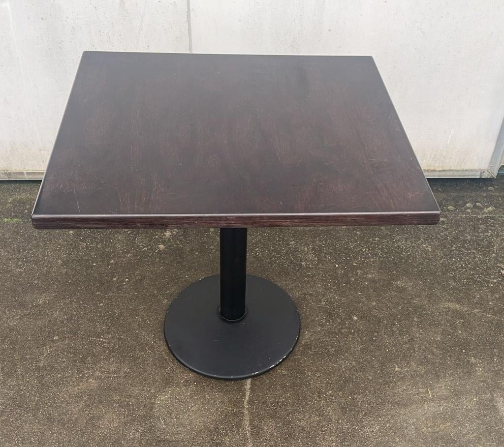 1 stuks horeca bistro restaurant tafels 70x80 cm bruin, Ophalen
