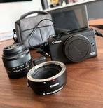 Camera Canon EOS M100 met 15-45mm lens en accessoires, Ophalen, Canon, Compact, Zo goed als nieuw