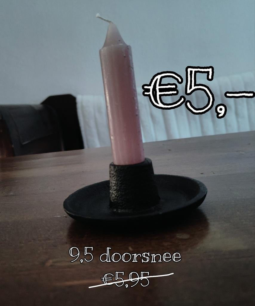 Nieuwe gietijzeren kandelaars, Ophalen of Verzenden, Nieuw, Metaal, Minder dan 25 cm