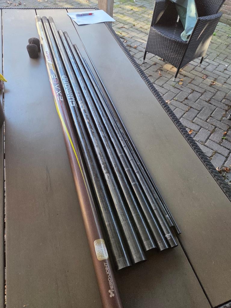 shimano exage bx 11 meter, Watersport en Boten, Ophalen of Verzenden, Gebruikt, Vaste hengel