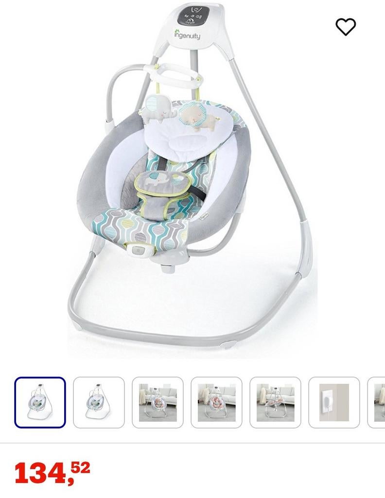 ZGAN baby wipstoel Ingenuity, Ophalen, Zo goed als nieuw, Wipstoel