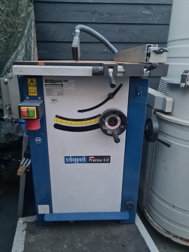 Scheppach Precisa 3.0 zaagtafel met geleiders en afzuiging, Ophalen, Gebruikt, Cirkelzaag, 1200 watt of meer