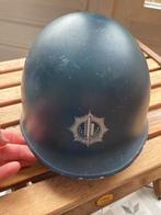 Mooie gedragen oude helm gemeentepolitie, Ophalen of Verzenden