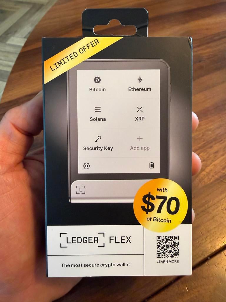 Ledger Flex crypto wallet. Nieuw in doos, 70 dollar voucher, Computers en Software, Overige Computers en Software, Nieuw, Ophalen of Verzenden