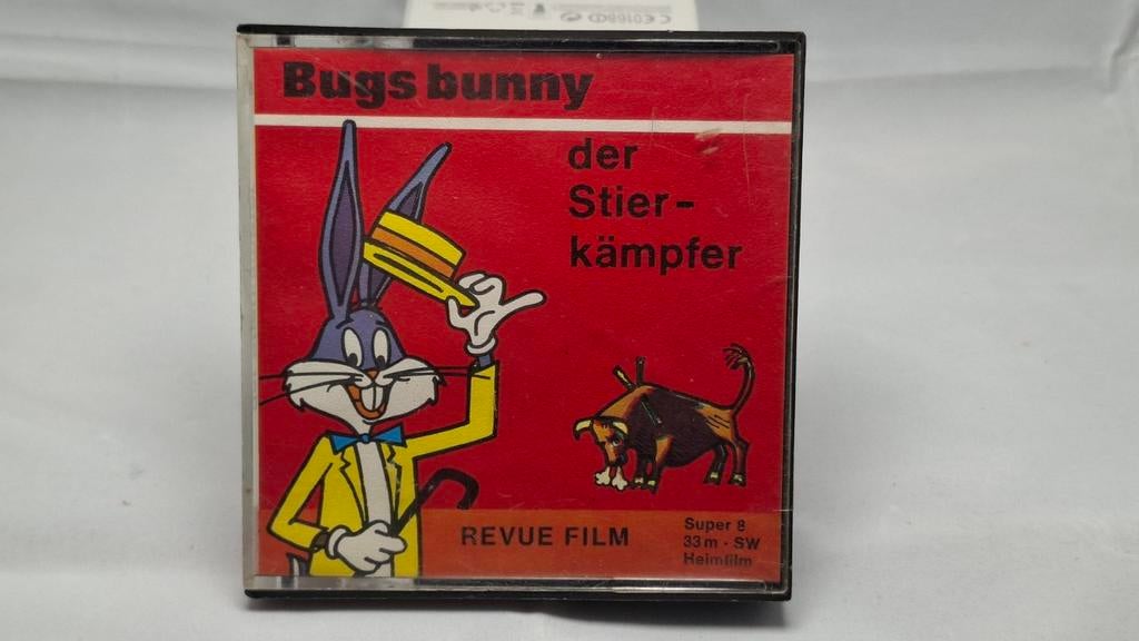Bugs Bunny de Stierenvechter - Super 8 Film Zwart-Wit, Audio, Tv en Foto, Filmrollen, Ophalen of Verzenden, 8mm film