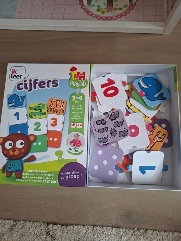 Ik leer cijfers - Jumbo Playlab educatief spel, Ophalen of Verzenden, Zo goed als nieuw, Puzzelen