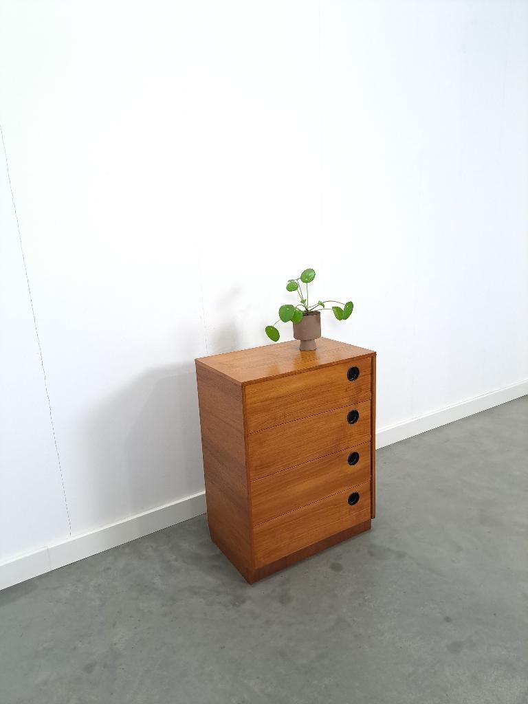 Schoenenkast met zwarte ronde grepen, nr. 1, vintage, Huis en Inrichting, Kasten | Schoenenkasten, Ophalen of Verzenden, Gebruikt