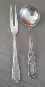 Zwaar verzilverde vork en lepel, Ophalen of Verzenden