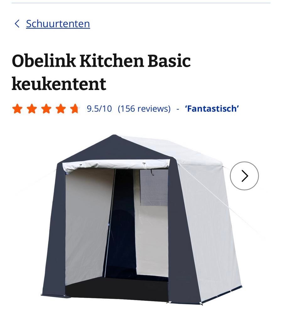 Schuur keuken tent obelink, Caravans en Kamperen, Tenten, Ophalen of Verzenden, Zo goed als nieuw, Tot en met 2