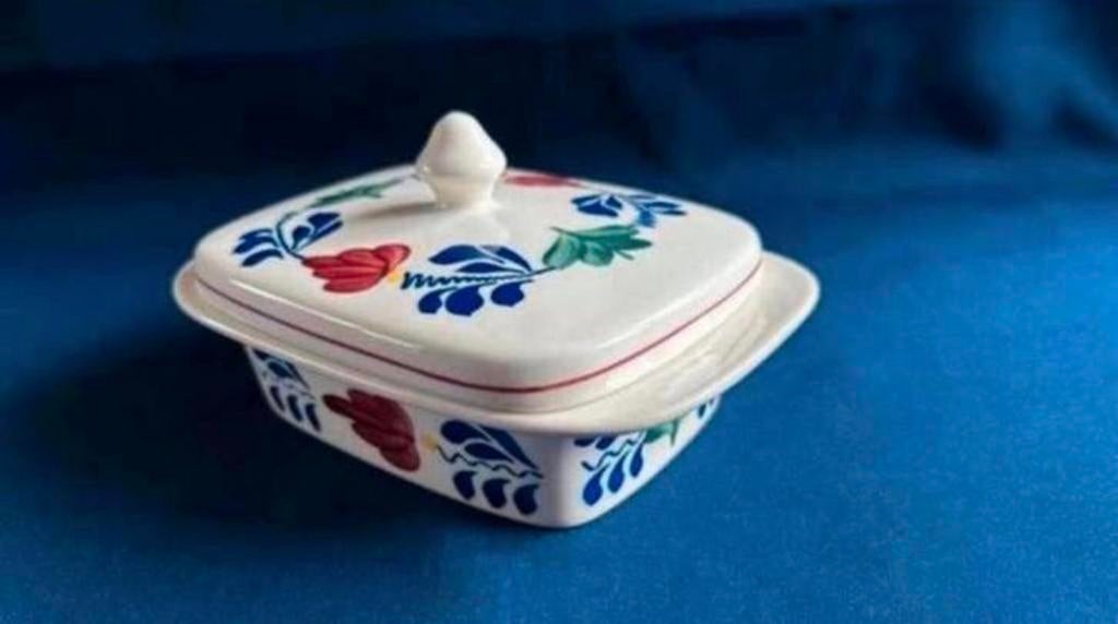 Boerenbont botervloot, Gebruikt, Overige typen, Ophalen of Verzenden, Aardewerk