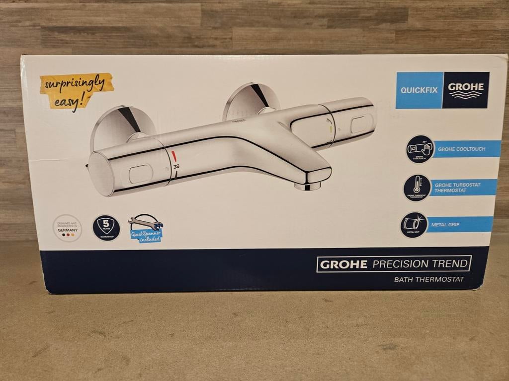 Grohe Precision Trend Bad thermostaatkraan, Ophalen of Verzenden, Nieuw, Chroom, Bad