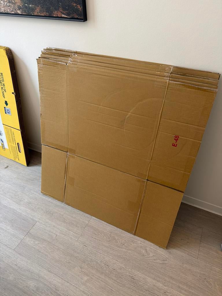 13 Verhuisdozen (7x groot, 6x standaard), Doe-het-zelf en Verbouw, Kratten en Dozen, Ophalen, 40 tot 60 cm, Opvouwbaar, 50 tot 75 cm