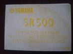 Yamaha SR500 1984 motorcycle owner's manual SR 500 anleitung, Ophalen of Verzenden, Yamaha