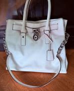 Michael Kors wiite leren totebag tas model Hamilton, Ophalen of Verzenden, Gebruikt, Wit, Shopper