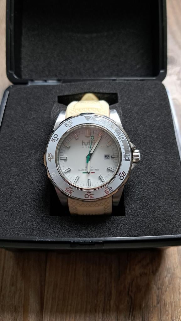 Tutti Milano Herenhorloge Wit, Overige merken, Overige materialen, Gebruikt, Polshorloge