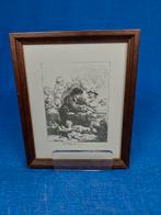 Ingelijste ets, gesigneerd Rembrandt f. 1635, Ophalen of Verzenden