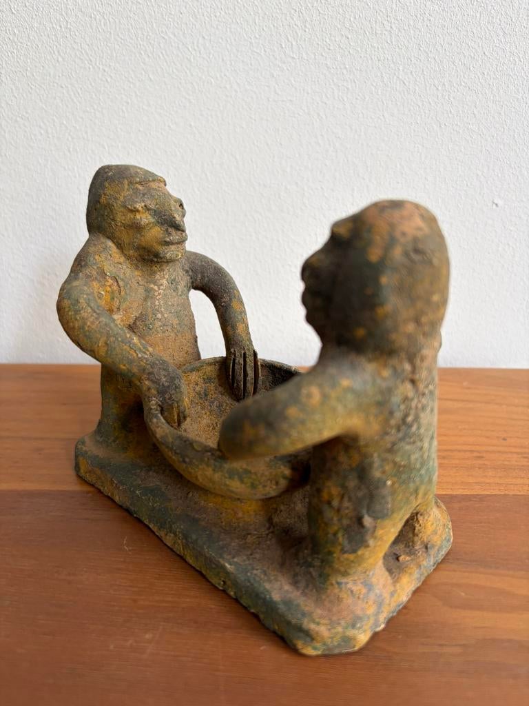 Zeldzame olielamp van Maya aardewerk Precolombiaanse kunst, Ophalen of Verzenden