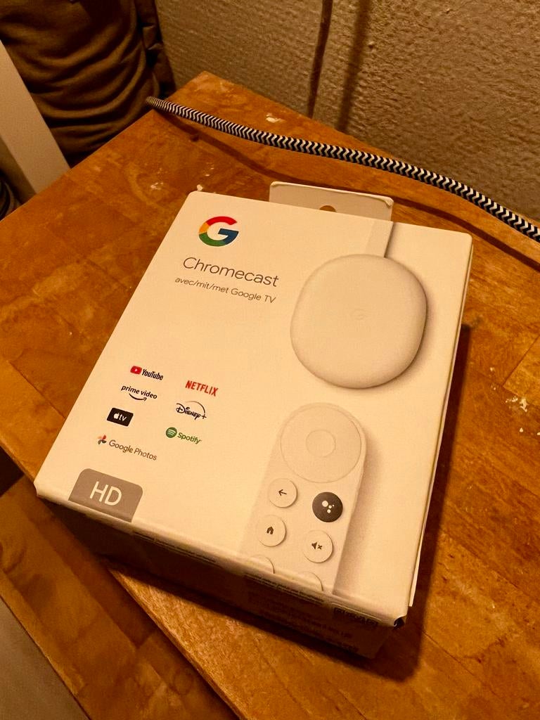 Google Chromecast met Google TV (HD), Audio, Tv en Foto, Mediaspelers, Ophalen of Verzenden, Nieuw, HDMI, Zonder harde schijf