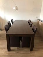 Massieve Eiken Eettafel - Geschikt voor 6 Personen, Eikenhout, 200 cm of meer, Vijf personen of meer, Rechthoekig