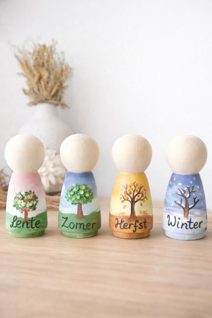 Handgeschilderde Pegdolls - Thema Seizoenen, Ophalen of Verzenden, Nieuw, Overige typen