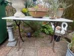 Marmeren met gietijzer tuintafels en anders, Ophalen, Zo goed als nieuw, Rechthoekig, Overige materialen