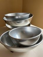 5 st. Aluminium schalen met bronskl. pootjes, Ophalen of Verzenden, Nieuw