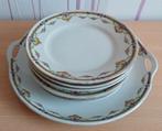 Gebaksstel met 6 bordjes, Frans  porselein, Ophalen of Verzenden, Porselein, Overige stijlen, Bord(en)