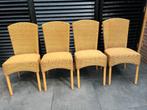4 stoelen, Ophalen, Gebruikt, Bruin, Riet of Rotan