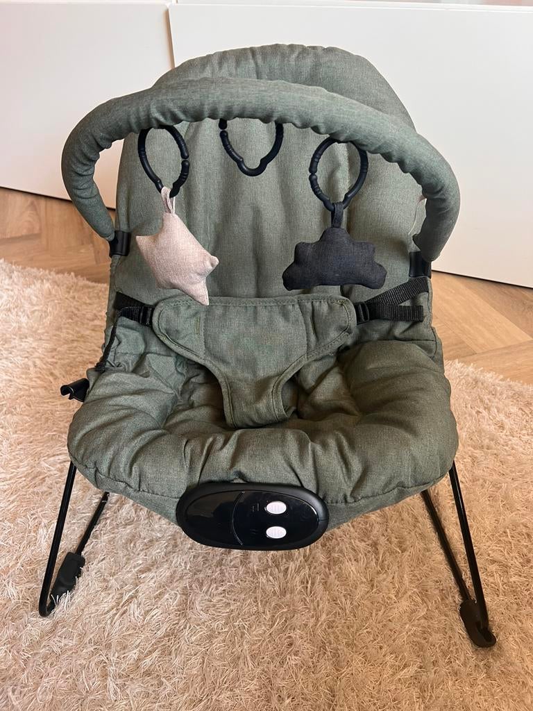 Wipstoel groen, Kinderen en Baby's, Wipstoeltjes, Ophalen, Zo goed als nieuw, Wipstoel, Met gordel(s) of riempje(s)