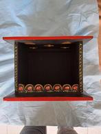 Vintage handgeschilderd houten stoof  met bloemen, Antiek en Kunst, Ophalen of Verzenden