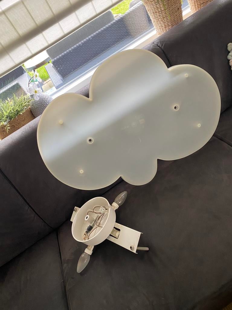Vintage ikea wolken lamp, Ophalen, Gebruikt, Kunststof